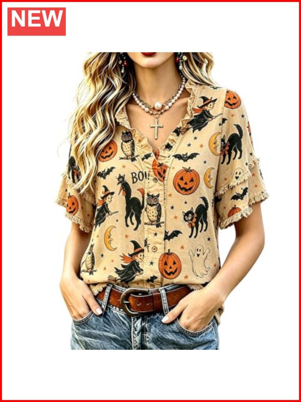 Vintage Floral Hollow Lace Trim Cotton Boho Blouse Top